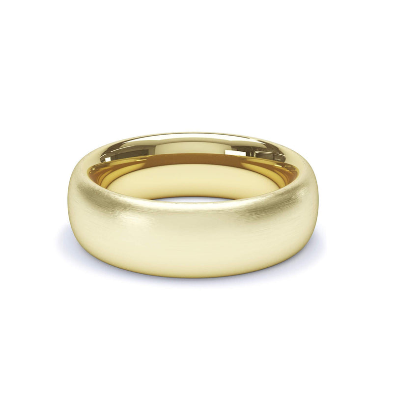- Oval Profile Satin Wedding Ring 9k Yellow Gold Wedding Bands Lily Arkwright