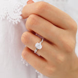 EDEN - Oval Alexandrite & Diamond 18k White Gold Vine Solitaire Ring Engagement Ring Lily Arkwright