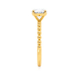 JULANE - Bubble & Bead Solitaire Natural Diamond Engagement Ring 18k Yellow Gold Lily Arkwright