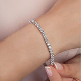 MONACO - 3 Total Carat Lab Diamond Tennis Bracelet 18k White Gold Bracelet Lily Arkwright