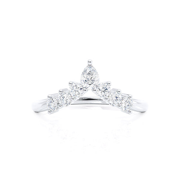 POSE - Tiara Marquise Wedding Ring 18k White Gold Engagement Ring Lily Arkwright