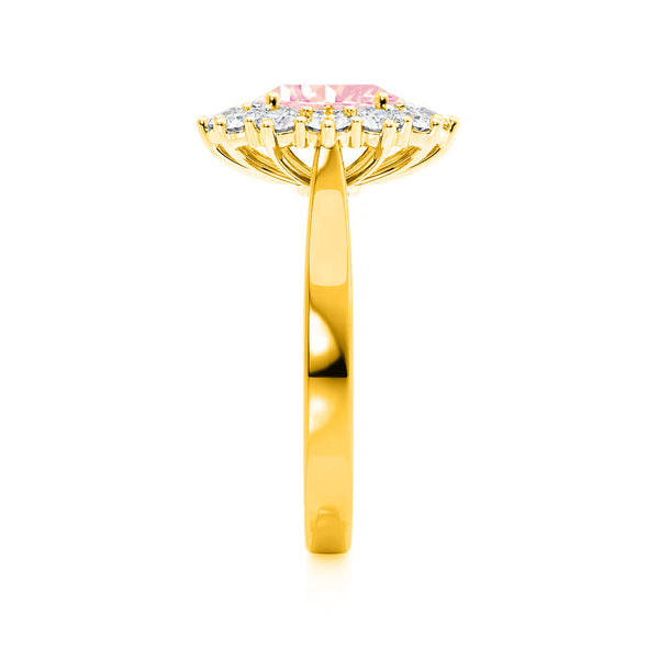 - Chatham® Champagne Sapphire & Lab Diamond 18k Yellow Gold Engagement Ring Lily Arkwright