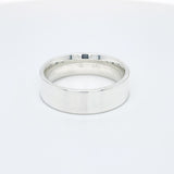- Flat Court Profile Satin Polish Wedding Ring Platinum