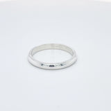 - D Shape Profile Plain Wedding Ring 9k White Gold