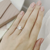 EDEN - Chatham® Oval Alexandrite & Diamond 18k Rose Gold Vine Solitaire Ring