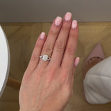 Everly 0.80ct Radiant Cut I Colour Lab Diamond 950 Platinum Split Shank Diamond Engagement Ring Lily Arkwright