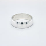 - Oval Profile Satin Wedding Ring 18k White Gold