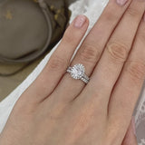 Rosa 1.50ct Oval Cut I Colour Lab Diamond 950 Platinum Halo Ring Lily Arkwright