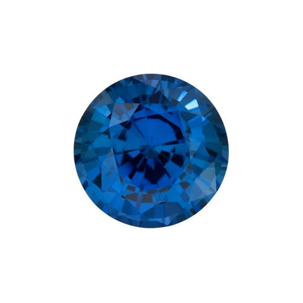 BRILLIANT ROUND CUT - Chatham Lab Grown Blue Sapphire Loose Gem Loose Gems Charles & Colvard