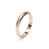 Women's Plain D Shape Wedding Band 18k Rose Gold Wedding Bands Lily Arkwright