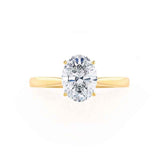ISABELLA - Oval Moissanite 18k Yellow Gold Solitaire Ring Engagement Ring Lily Arkwright
