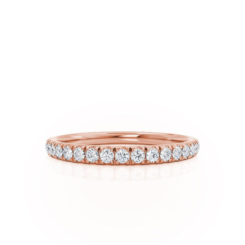 CECELIA - Micro Pavé 18k Rose Gold Eternity Wedding Band Eternity Lily Arkwright