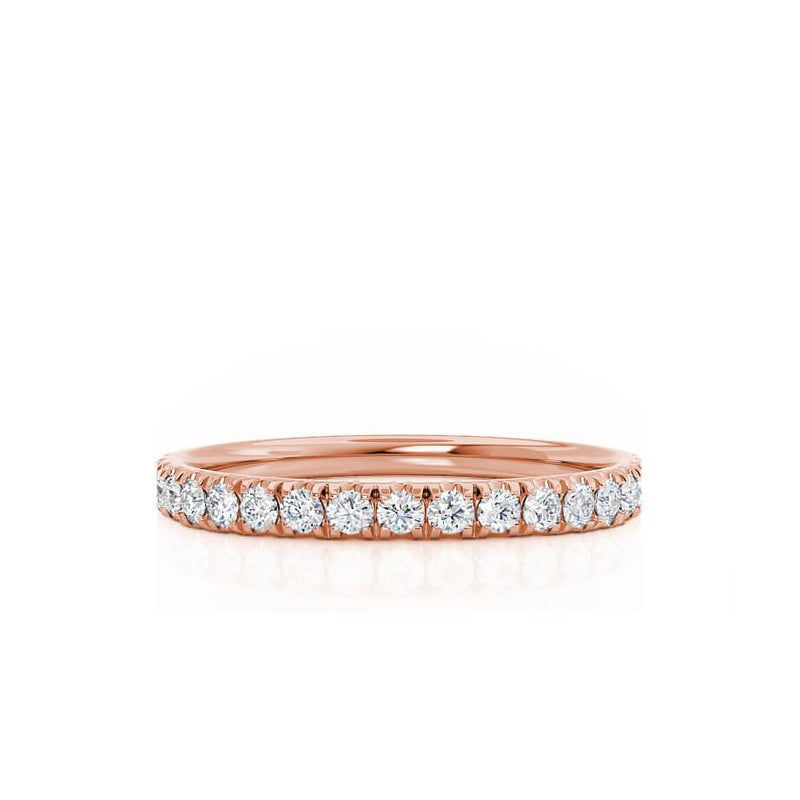 EMBER - Court Pavé 18k Rose Gold Eternity Wedding Band Eternity Lily Arkwright