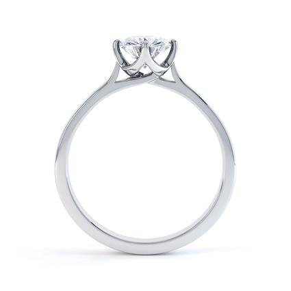 JUNIPER - Round Moissanite 18k White Gold Solitaire Ring Engagement Ring Lily Arkwright