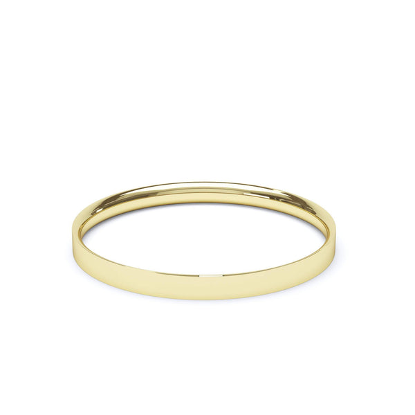 Women's of Plain Wedding Band Flat Court Profile 18k Yellow Gold Wedding Bands Lily Arkwright