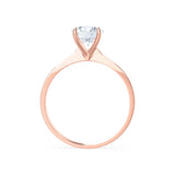 LOTTIE - Premium Certified Lab Diamond 4 Claw Solitaire 18k Rose Gold Engagement Ring Lily Arkwright