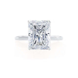 LULU - Radiant Lab Diamond Platinum Solitaire Engagement Ring Lily Arkwright