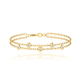 LYRA - Lab Diamond Bezel Edge Bracelet 18k Yellow Gold Bracelet Lily Arkwright